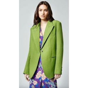 Smythe Bright Green Single-Button Blazer